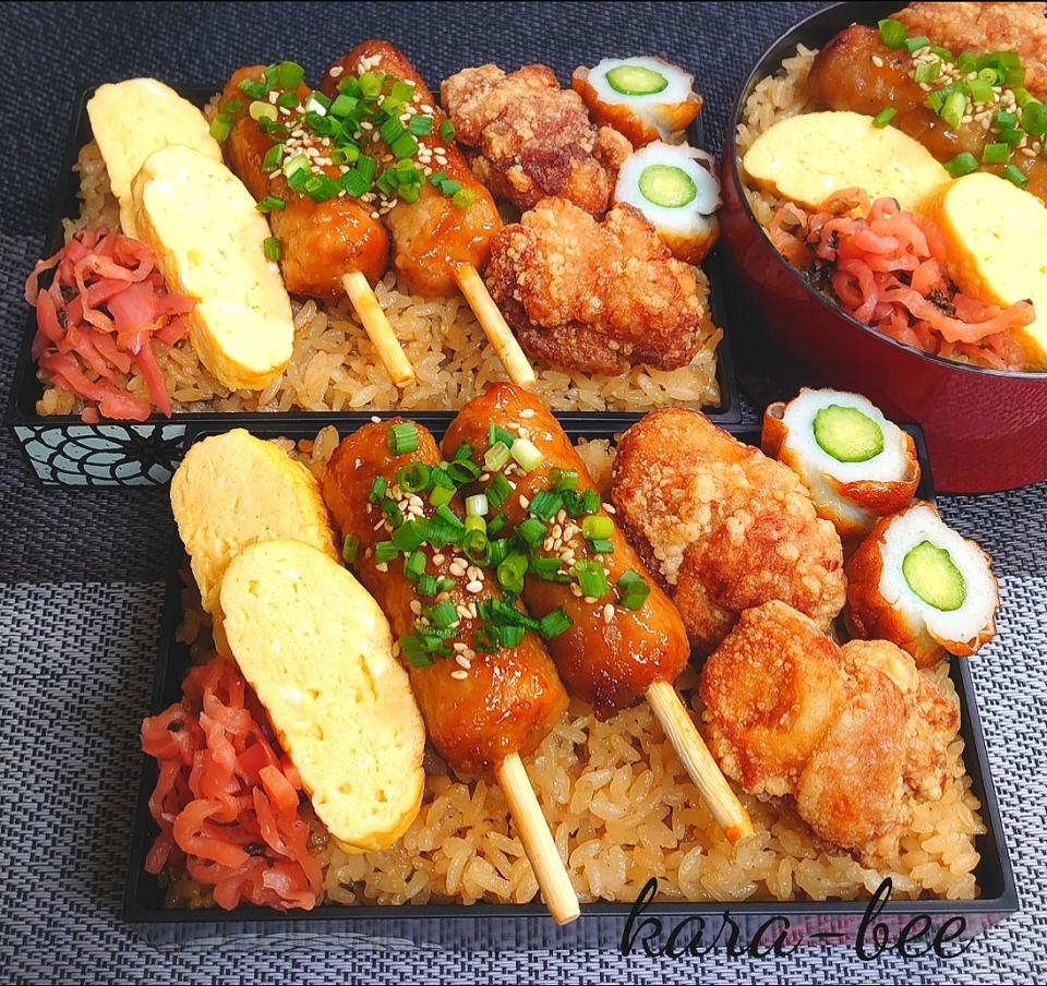 母とムスコのラブラブおソロ♪さくらごはんで合格祈願弁当